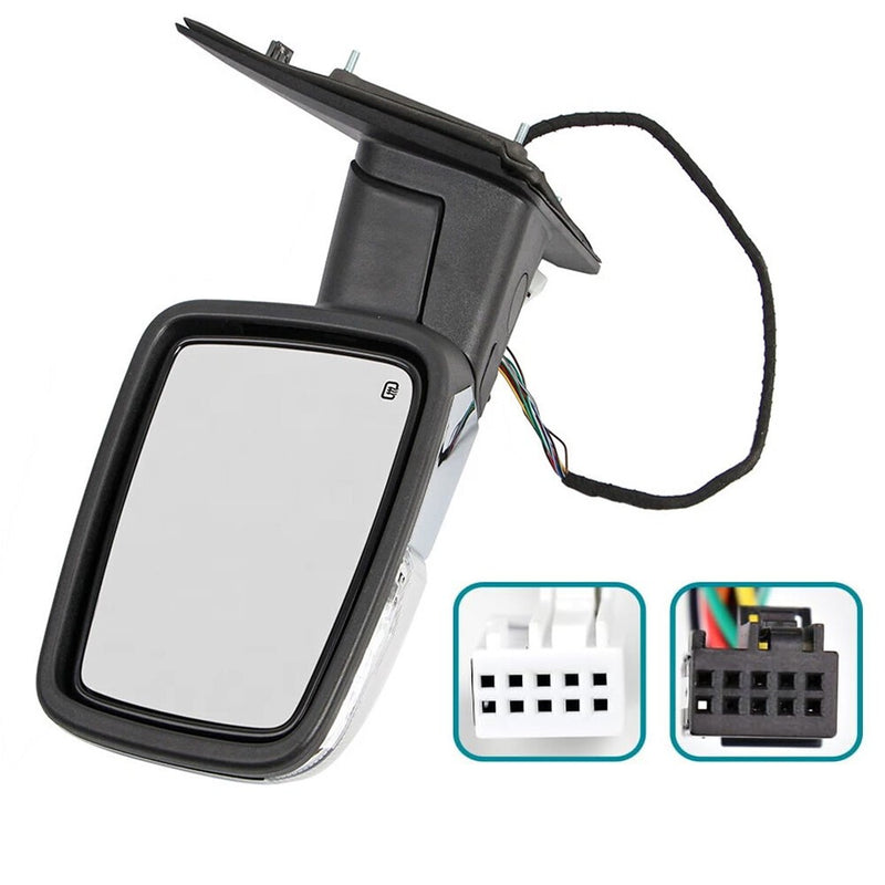 Driver Left Side Mirror Silver Cover Power Folding Signal for Ram 1500 2013-2018