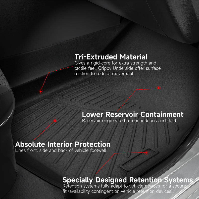 Front Rear Floor Mats Cargo Liner Carpet for Chevrolet Traverse 2018-2025