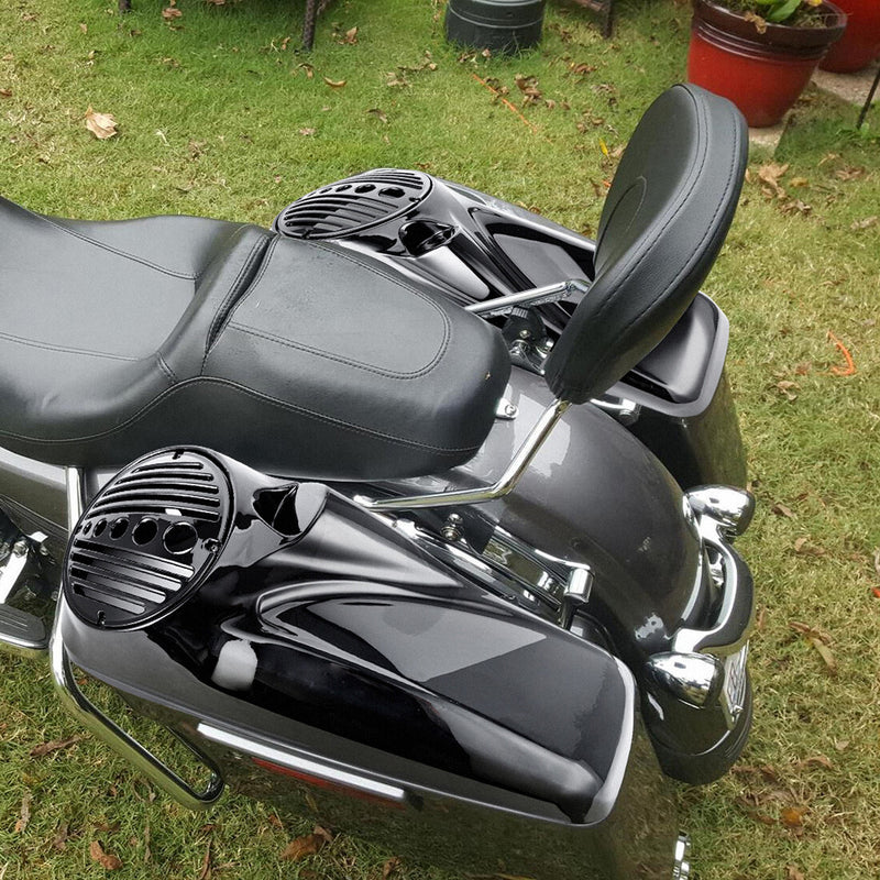 Gloss Black 8" Speaker Lids w/ Tweeter Port for 2014-2025 Harley Touring Models