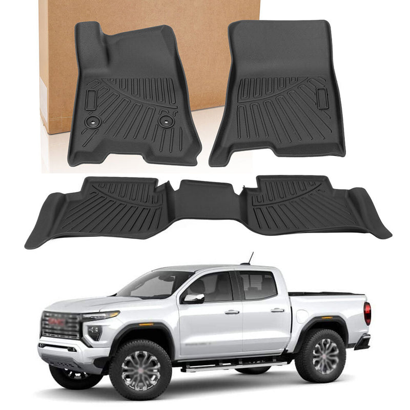 Car Floor Mats Liners Fit for Chevrolet Colorado GMC Canyon Crew Cab 2023-2024