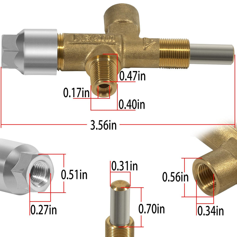 619154 621737 622746001 Thermocouple & Gas Valve 2Pcs Replacement Kit