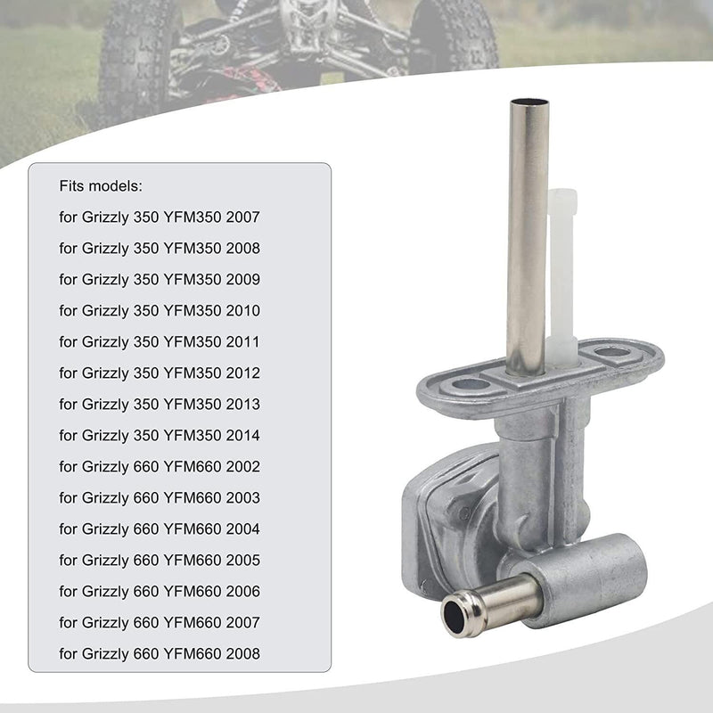 Fuel Valve Petcock Tank Switch & Lever Screw for 2002-2008 Yamaha Grizzly YFM660