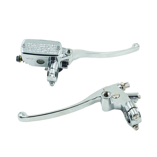 DURAFORCE Chrome 7/8" Handlebar Hydraulic Brake Master Cylinder Clutch Lever