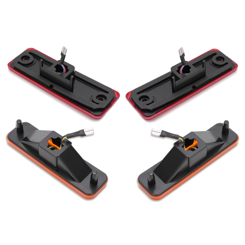 Amber/Red LED Side Marker Parking Lights Set for El Camino & Caballero 78-87