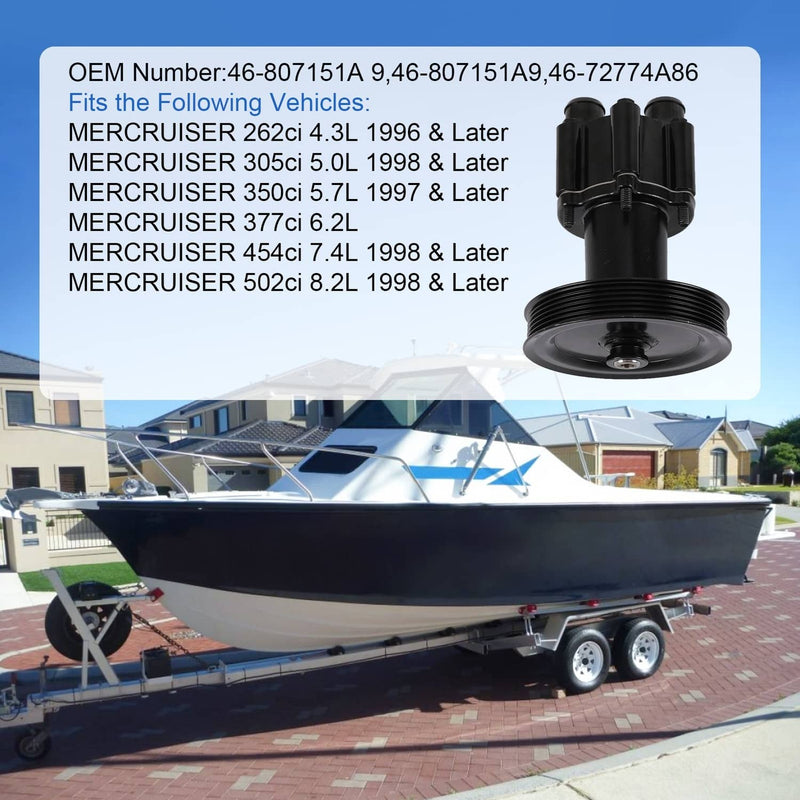 46807151A9 Raw Sea Water Pump & Pulley for MerCruiser 4.3L 5.0L 5.7L 6.2L 7.4L