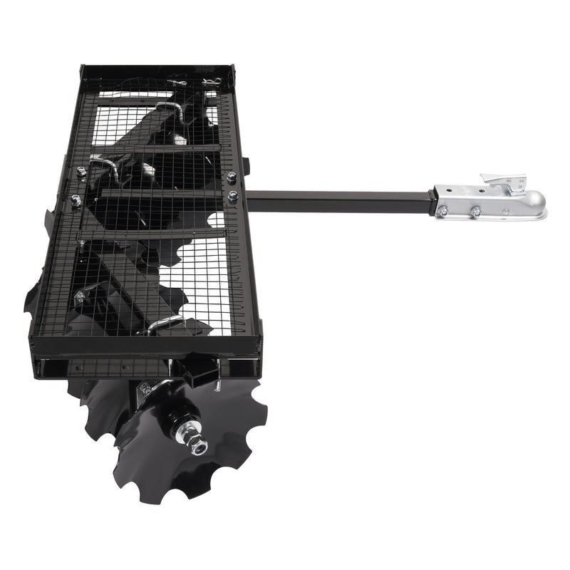 4FT Tow-Behind Notched Disc Harrow for ATV UTV Trailer Tilling w/ 2" Towball