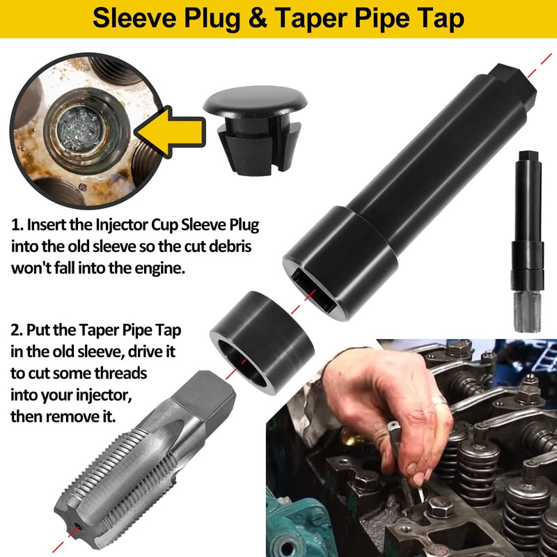 ST-178 ST-182 Diesel Fuel Injector Sleeve Cup Remover Installer Kit for DT466E