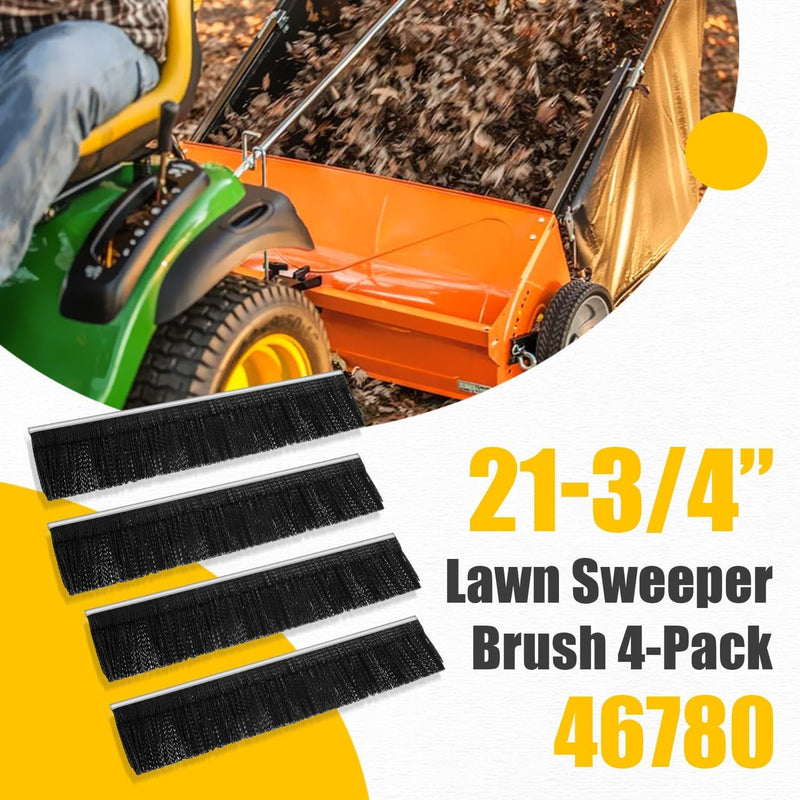 46780 Lawn Sweeper Brush 21" for Agri-Fab 42" Tow Behind Sweeper 4 Pieces