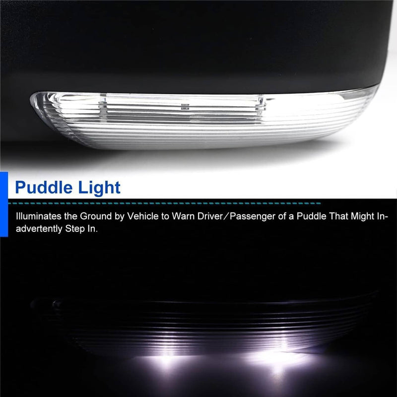 Left Driver Power Fold Heated Temp Sensor Mirror for Dodge Ram 1500 2013-2019