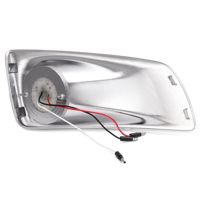 Left LED Fog Light Lamp with Chrome Bezel Clear Lens for Kenworth T660 2007-2017