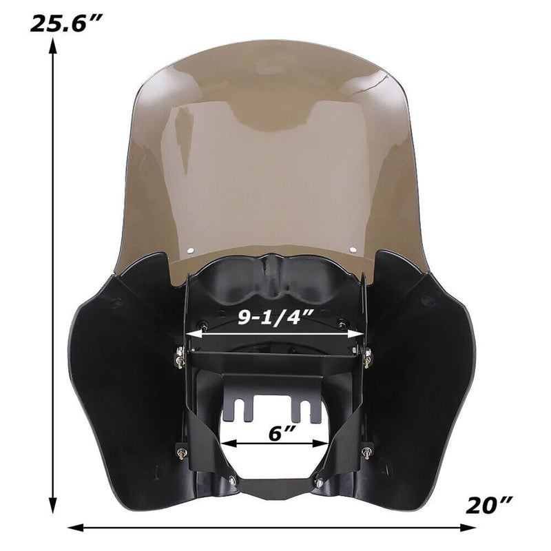 Smoke Front Fairing and 15'' Windshield Windscreen for Harley Dyna Wide Glide 06