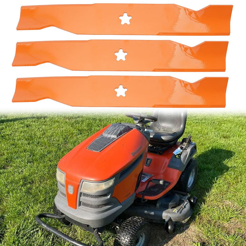 180054 575938201 Mower Blades for Husqvarna Poulan 48 Inch Deck 3 Pack
