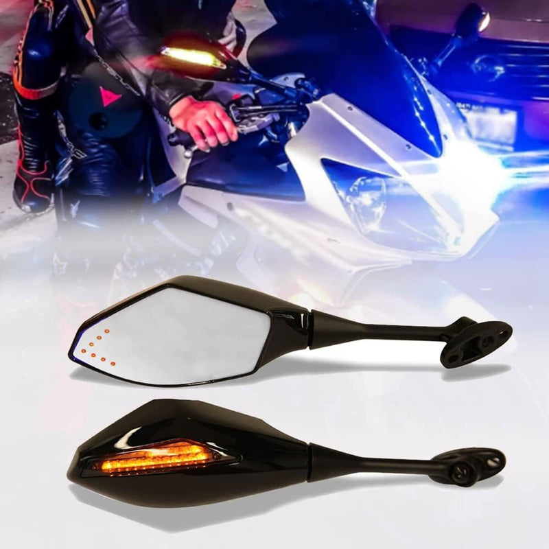 Rearview Mirrors with LED Turn Signal for Honda CBR500R CBR600RR Motorcycle