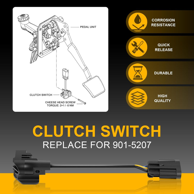 901-5207 Clutch Interlock Switch Replacement for Freightliner Cascadia 2008-2016
