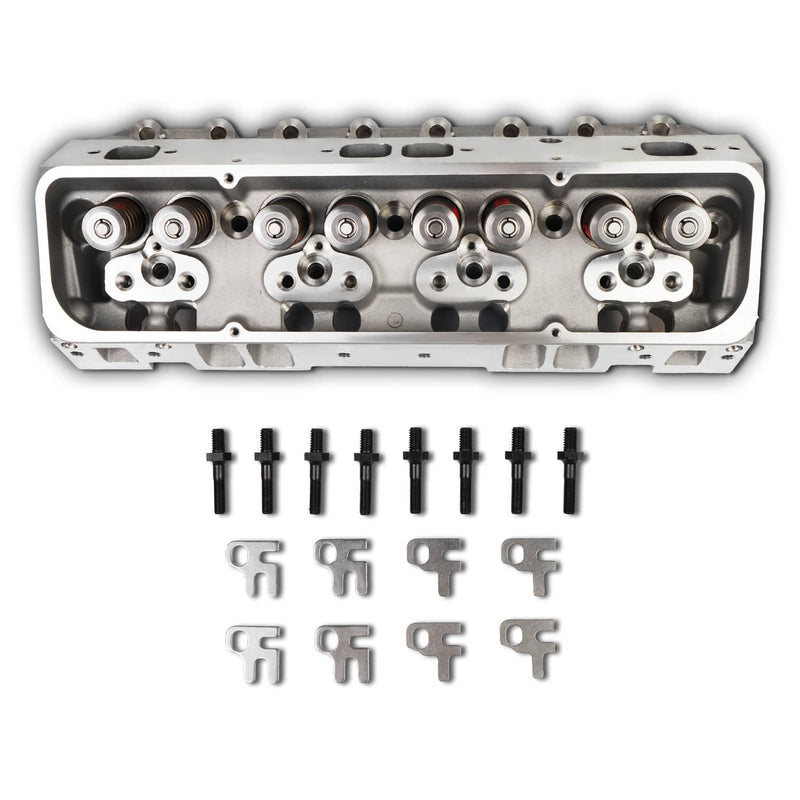 2x Aluminum Cylinder Heads Fit for SBC Chevy 350 190cc 64cc 2.02/1.60 Angle