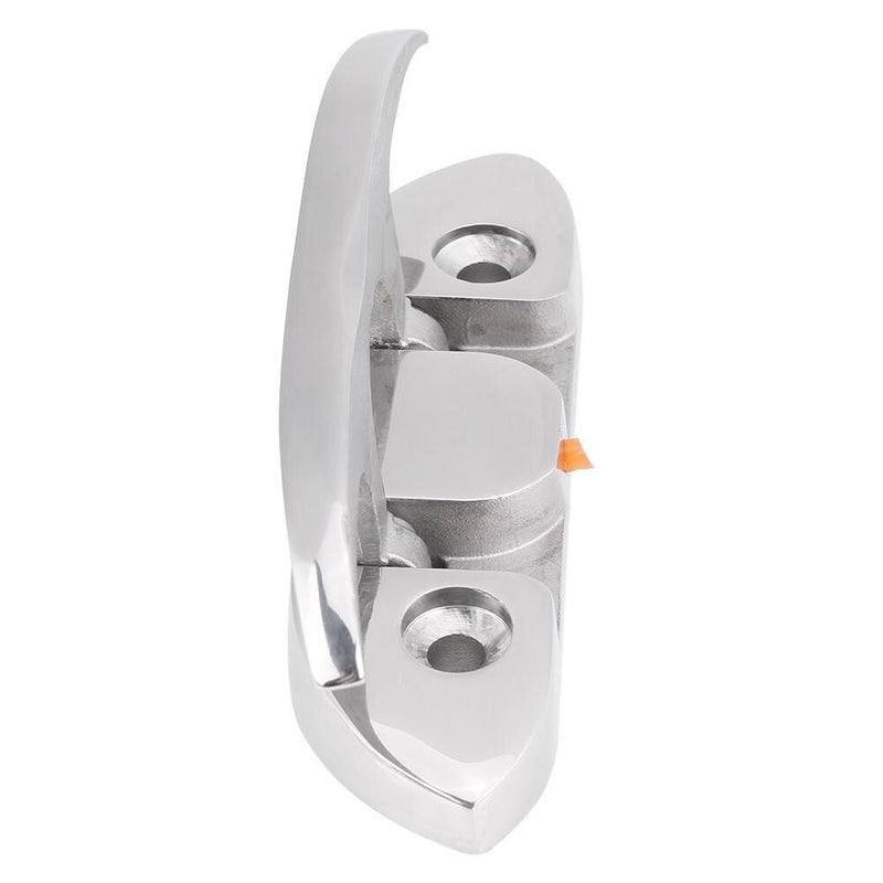 Heavy Duty 4-3/4" Flush Mount Stainless Steel Flip Up Boat Cleat 2 Pack