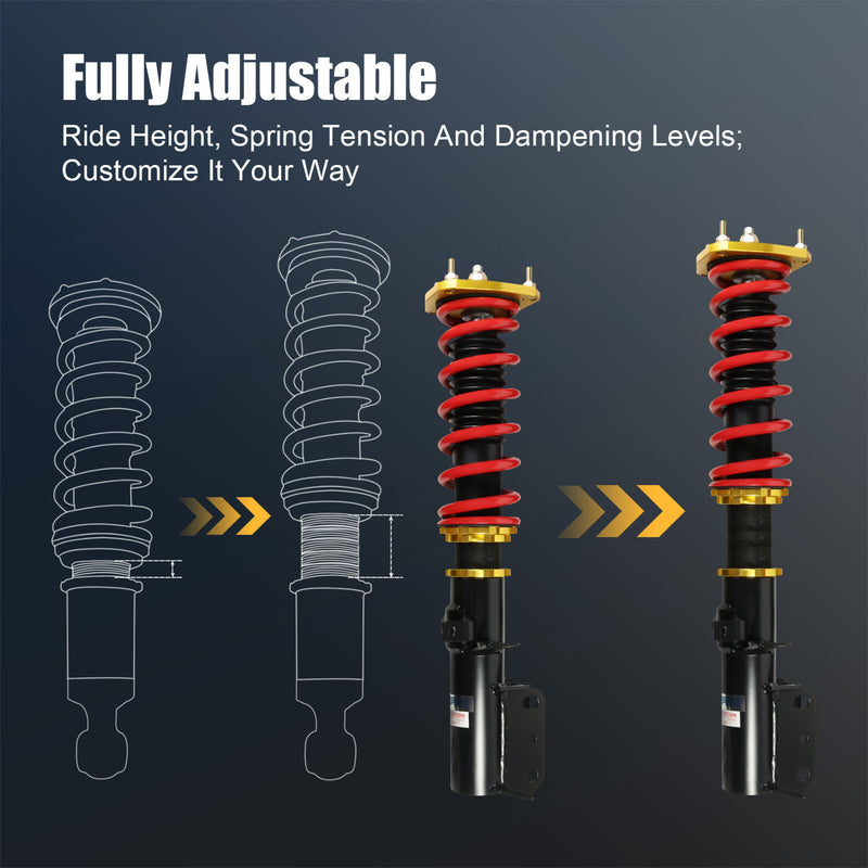 4PCS Coilovers Struts Suspension for 88-99 Toyota Corolla E100 AE101 Adj Height