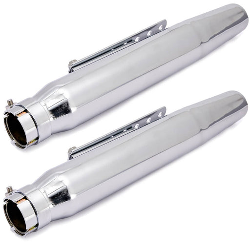 DURAFORCE 2X Universal Motorcycle Exhaust Muffler Slip Silencer for Harley Cafe Racer