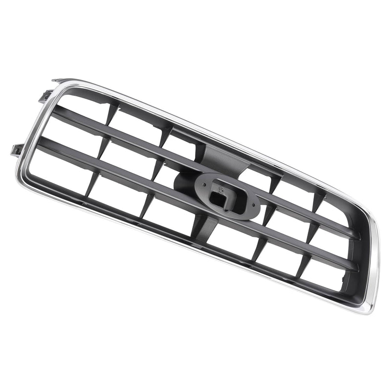 DURAFORCE Front Chrome Shell Grille with Gray Insert for Subaru Forester 2003-2005
