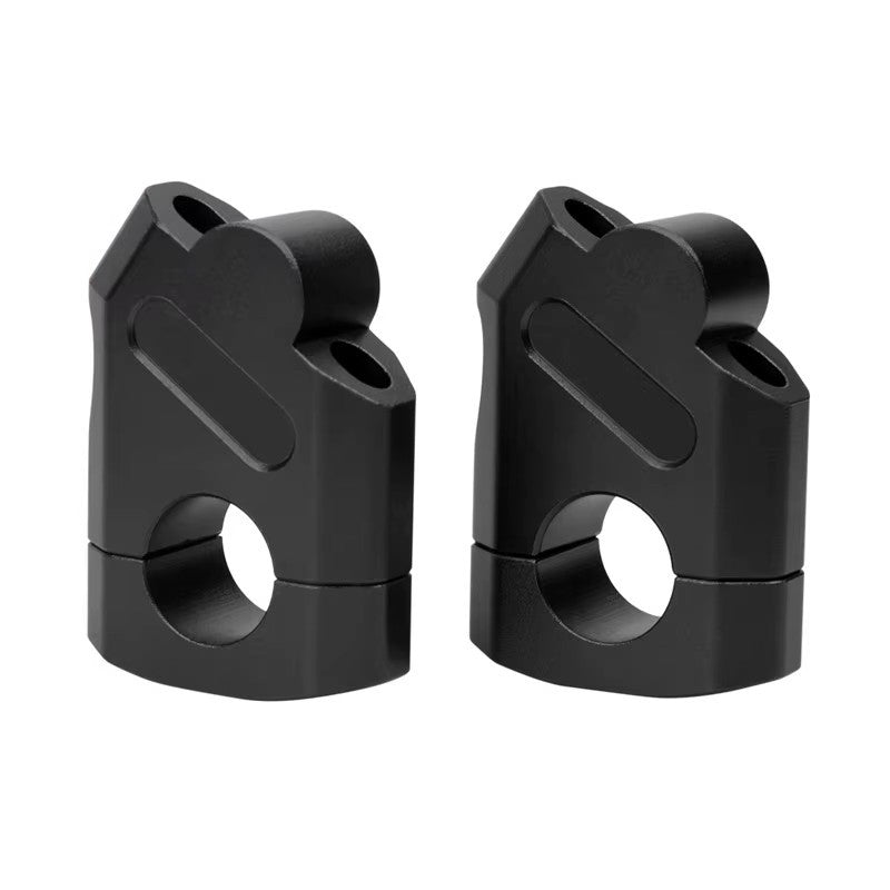 2pcs 7/8" 22mm Handlebar CNC Motorcycle Riser Mount Clamp Adapter Increased 38mm