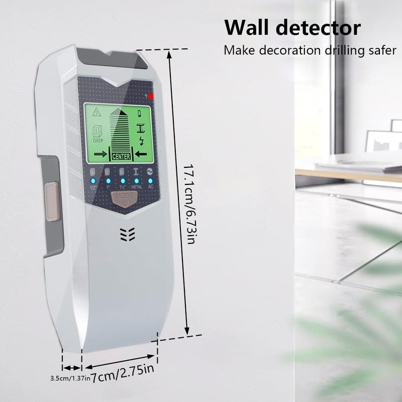 5 in 1 Digital Stud Finder Wood Metal Pipe Wire Wall Scanner Sensor LCD Detector