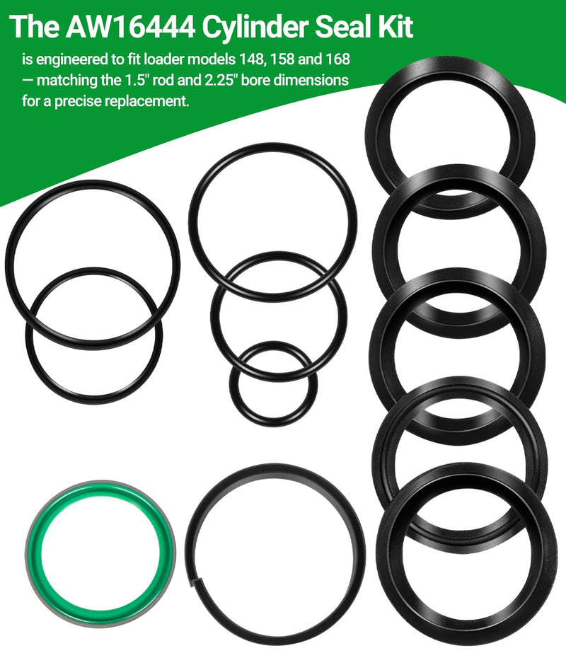 AW16444 Hydraulic Cylinder Seal Kit for John Deere Loader Models 145 146 148 158