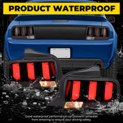 DURAFORCE LED Tube Signal Brake Lamps Smoked Tail Lights for Ford Mustang 2005-2009 Pair