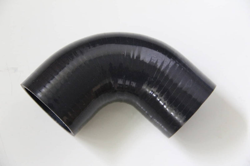 Black Silicone Hose Elbow Coupler Joiner Pipe 2.5 to 2.5 90 Degree Leg 102mm