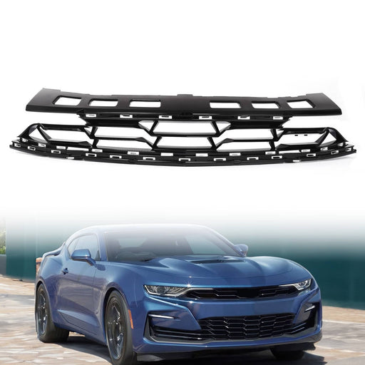 DURAFORCE Front Bumper Upper Grille Guard Black Painted ABS for Chevy Camaro SS 2019-2024