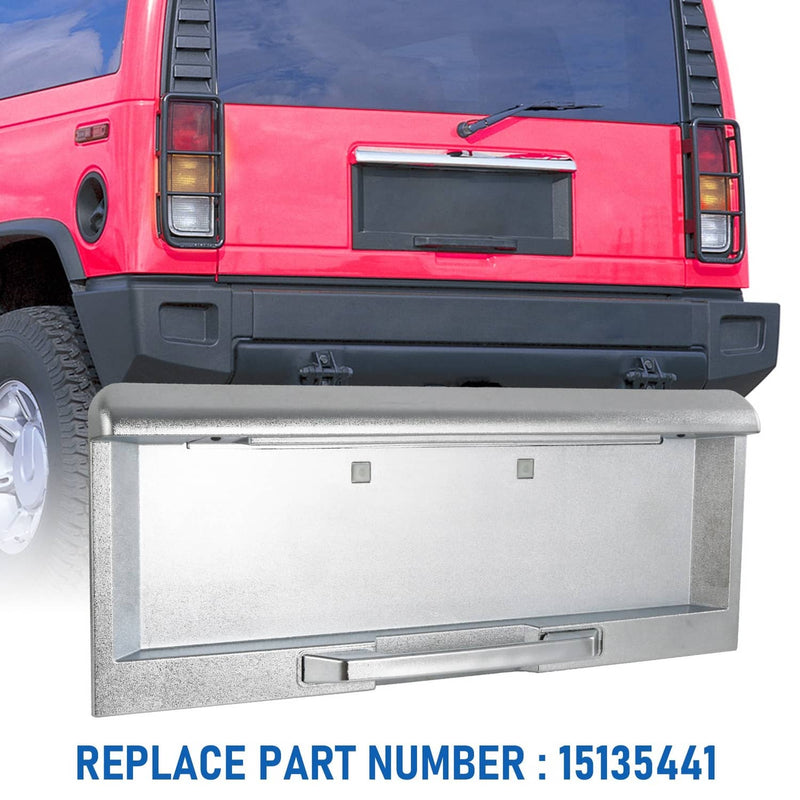 15135441 Rear Tailgate License Pocket for Hummer H2 2003-2005 Silver