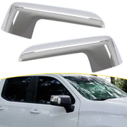 DURAFORCE Chrome Replacement Mirror Cap Covers for Chevy Silverado 1500 2019-2024 Pickup