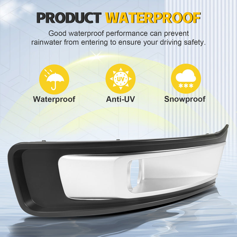 DA8Z-17E810-BA Fog Light Bezel Cover Trim for Ford Flex 2013-2019 Silver Right