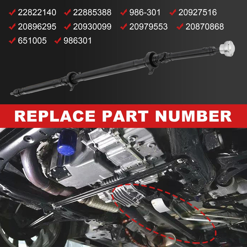 Rear Driveshaft Prop Shaft Assembly for Cadillac SRX AWD 2010-2016
