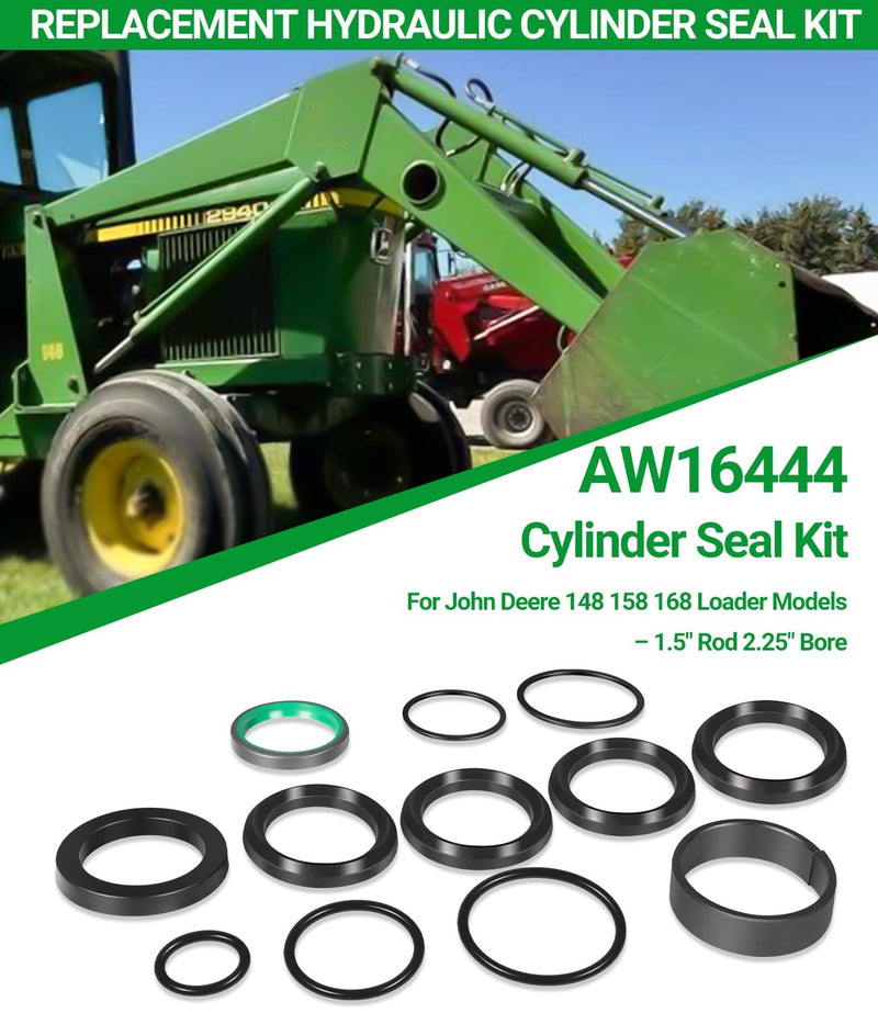 AW16444 Hydraulic Cylinder Seal Kit for John Deere Loader Models 145 146 148 158