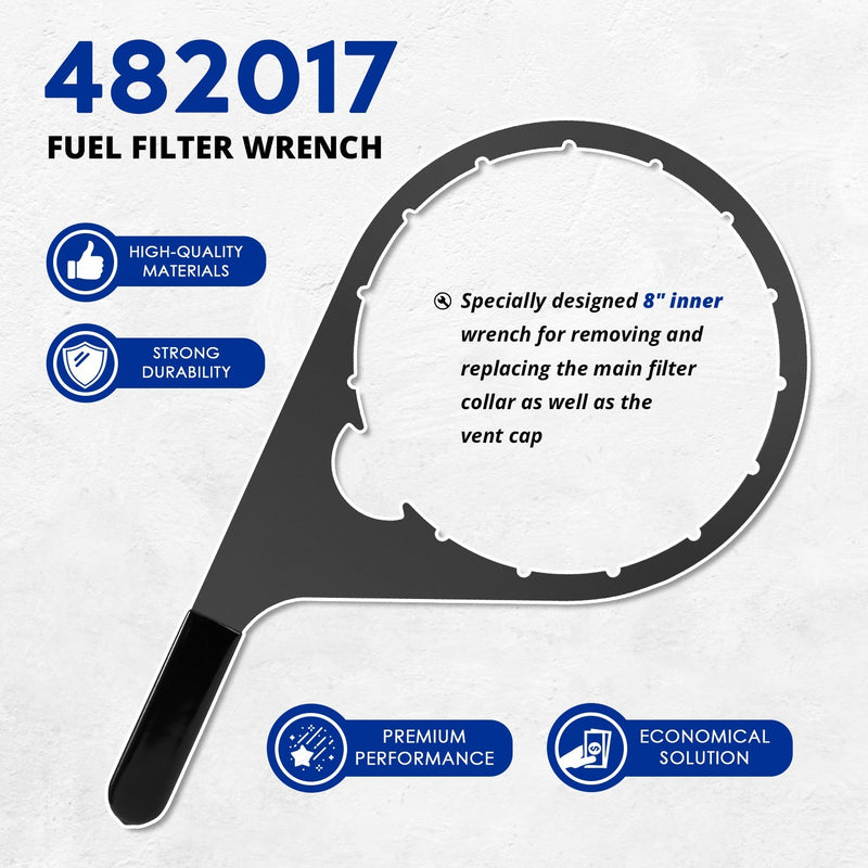 482017 8" Fuel Filter Collar Vent Cap Wrench for Fuel Pro 482 483 485