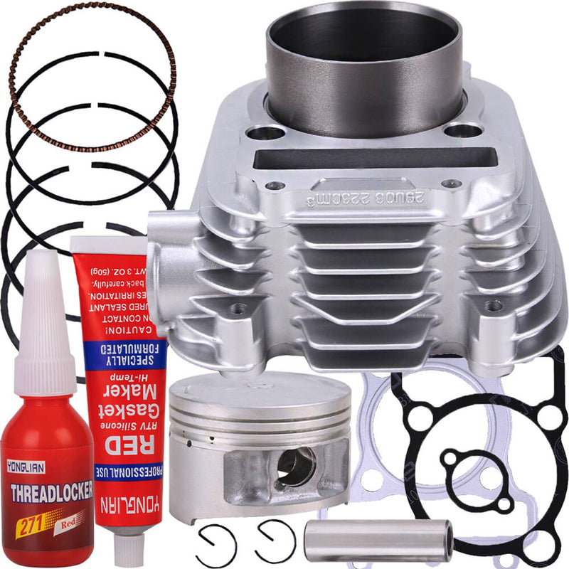Cylinder Piston Gaskets Top End Rebuild Kit for Yamaha XT225 TTR225 TTR230 ATV