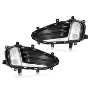 DURAFORCE LED Front Bumper Fog Lights Lamp Kit for Ford Edge 2019-2024 Cover Bezel 2PCS
