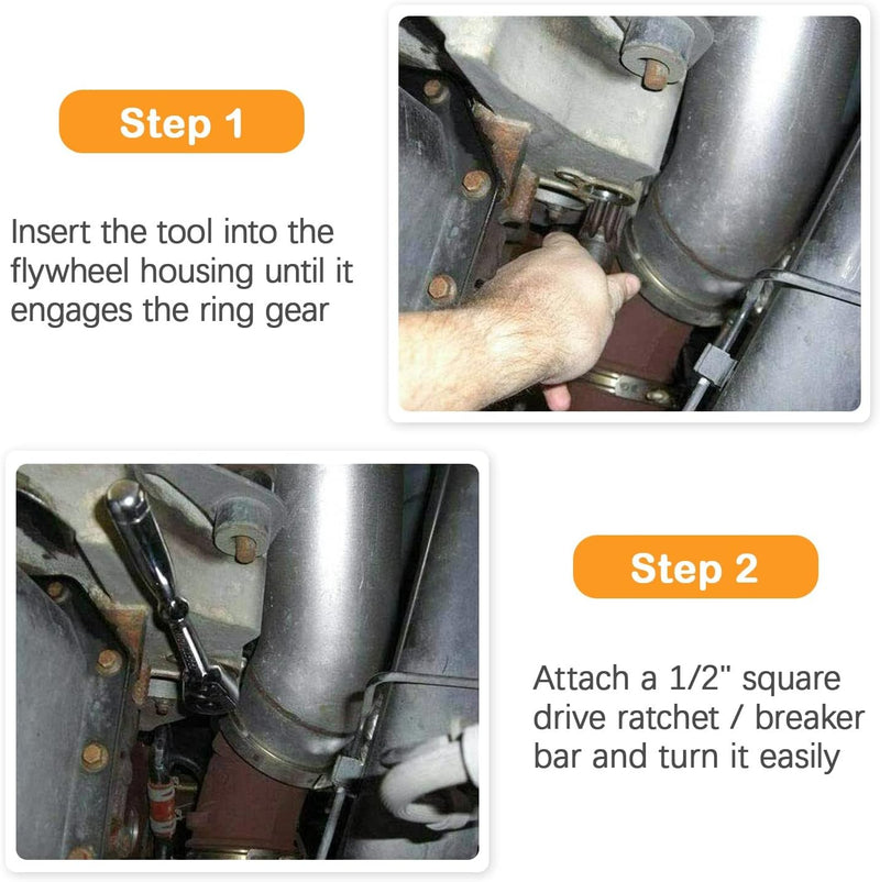 Engine Barring Tool for Cummins B/C Series & Dodge Pickup 3.9L 5.9L 6.7L 8.3L