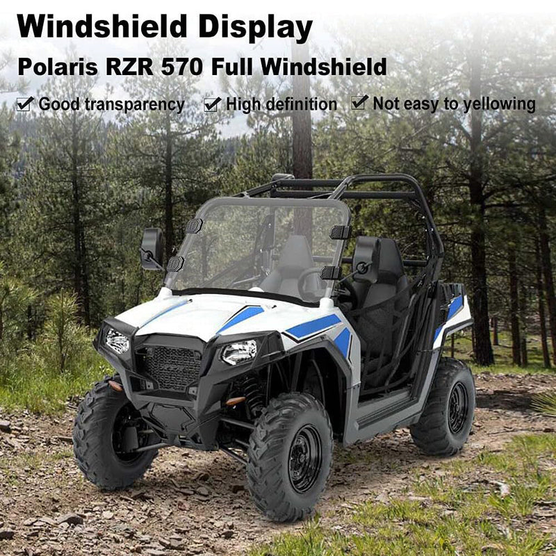 Scratch-Resistant Full Windshield for Polaris RZR 800 S 4 800 2008-2014