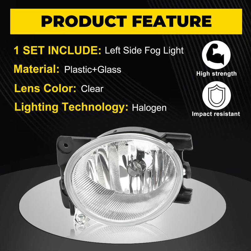 DURAFORCE 33951SZA305 Fog Driving Light Lamp Left Driver for Honda Pilot 2009-2011