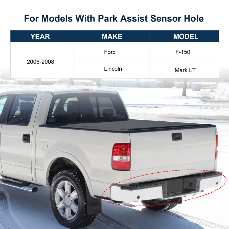 Chrome Rear Bumper Assembly Step Bumper with Hole for Ford F150 F250 2006-2008