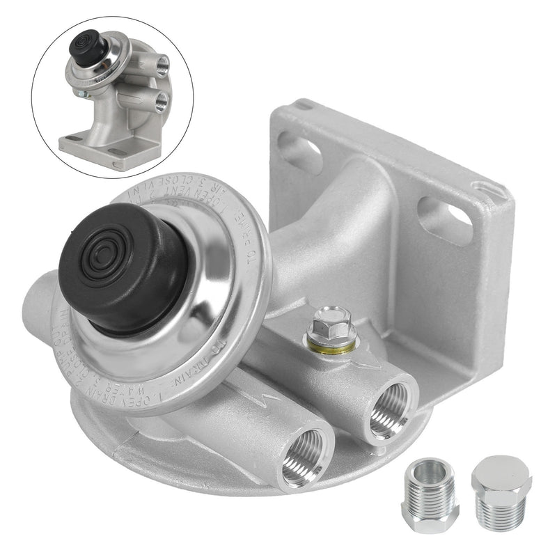 Diesel Fuel Filter Mounting Base Hand Priming Pump M16X1.5MM 1-14 Spin On