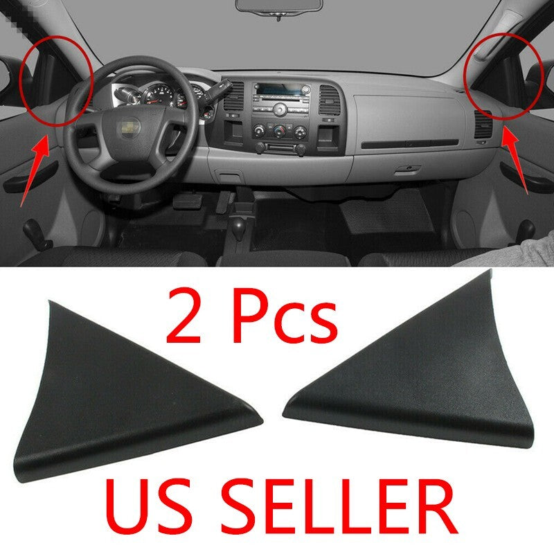 2PCS Front Door Upper Trim Panel Left Right for Chevrolet Silverado GMC Sierra