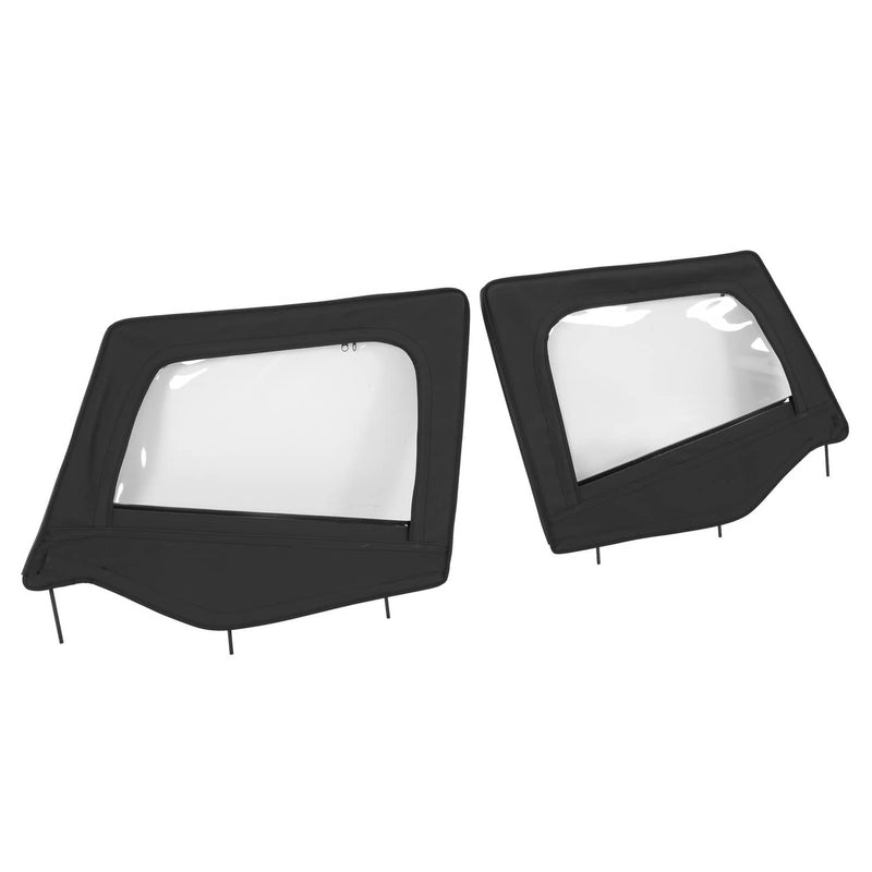 DURAFORCE Soft Top Kit Front Upper Half Doors Tinted Windows for Jeep Wrangler YJ 87-95