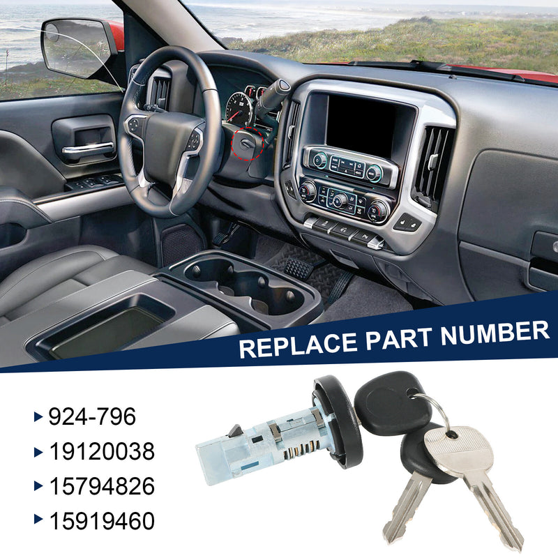 Ignition Lock Cylinder for Chevy Silverado Tahoe GMC Sierra Yukon 2007-2013