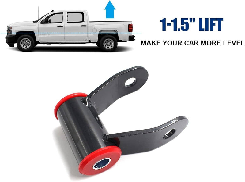 710515 Rear Shackles Lift 1" for Chevy Silverado Sierra 1500 Truck 1988-2018