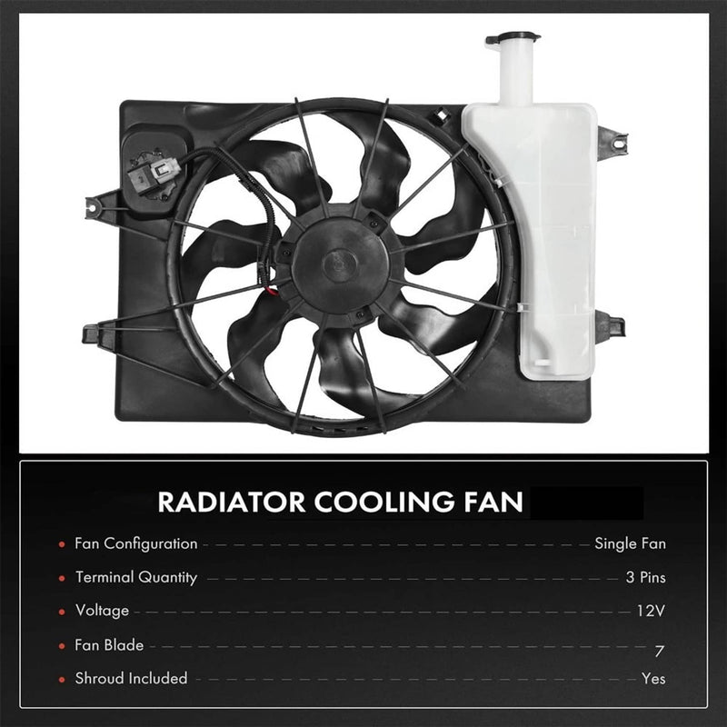 Engine Radiator Cooling Fan for Hyundai Elantra Kia Forte 2.0L 2017-2022