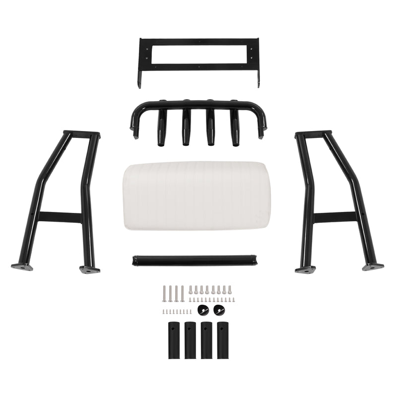 29" Leaning Post Seat w/ 4 Rod Holders Aluminium for Centre Console Boat