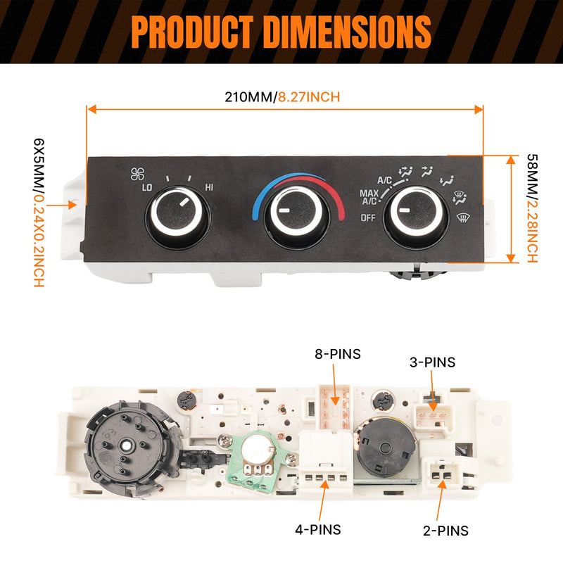 599-217 HVAC Climate Control Switch Unit for Chevrolet Express 1500 2500 3500