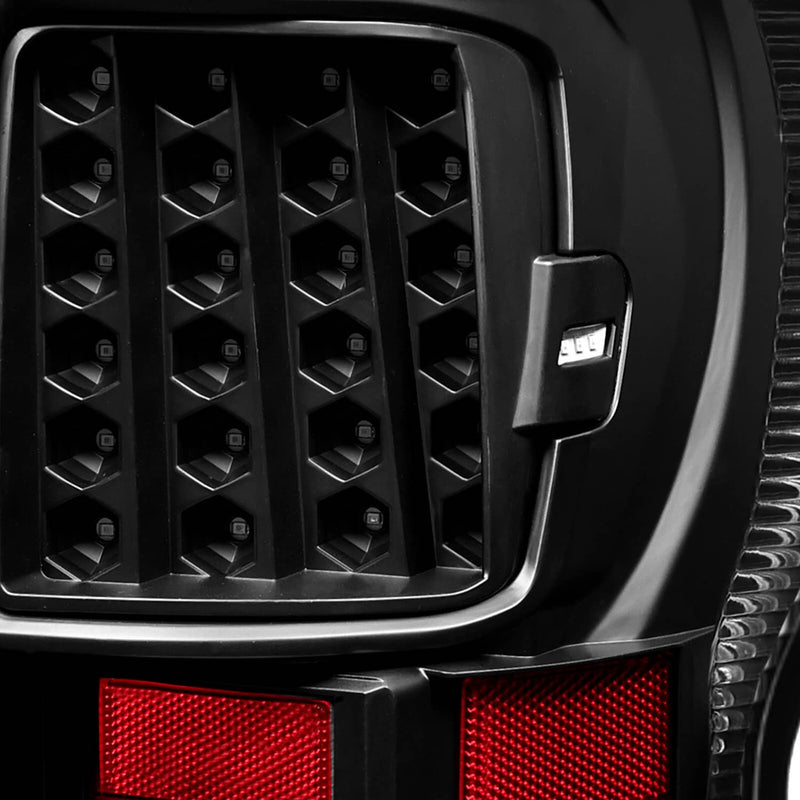DURAFORCE Full LED Tail Lights Left+Right Black for Toyota Tundra 2007-2013 Pair Set